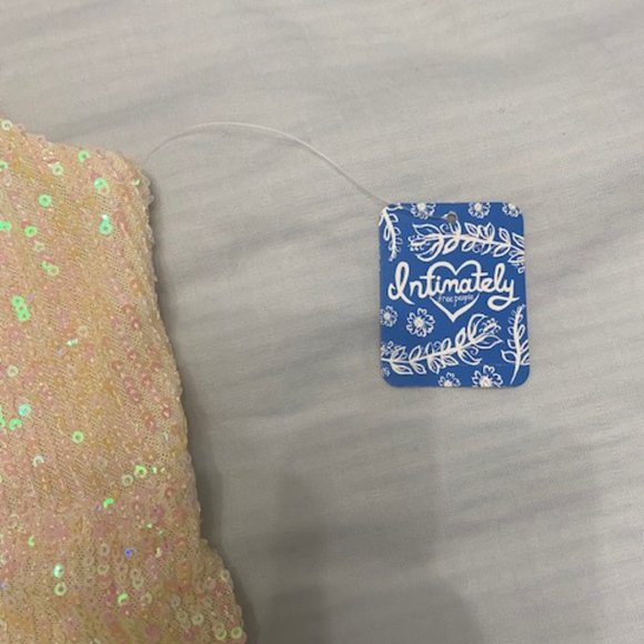 NWT Free People Sequin Gold Rush Mini Dress - Picture 3 of 7